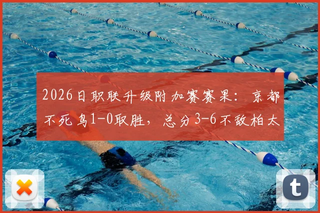 2026日职联升级附加赛赛果:京都不死鸟1-0取胜,总分3-6不敌柏太阳神无缘升级